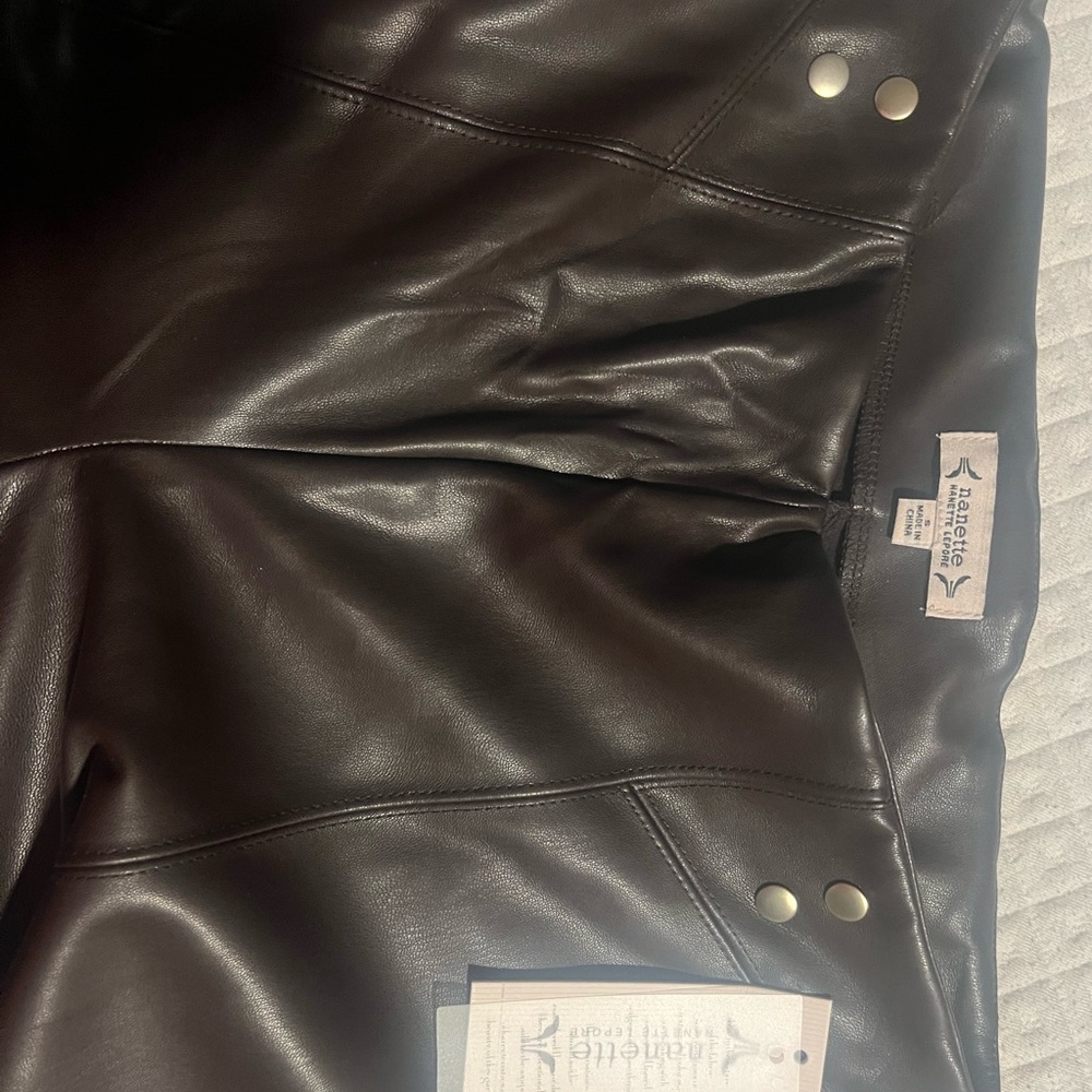 Nanette Lepore Black Leather Jacket Classic Style‎